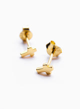 Cross Gold Earrings