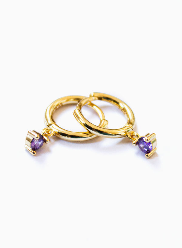 Bianca Purple Gold Earrings