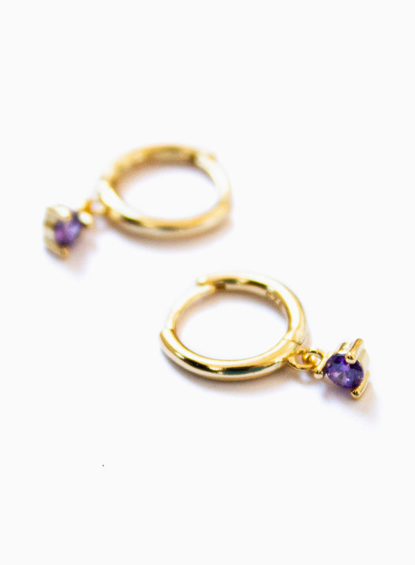 Bianca Purple Gold Earrings