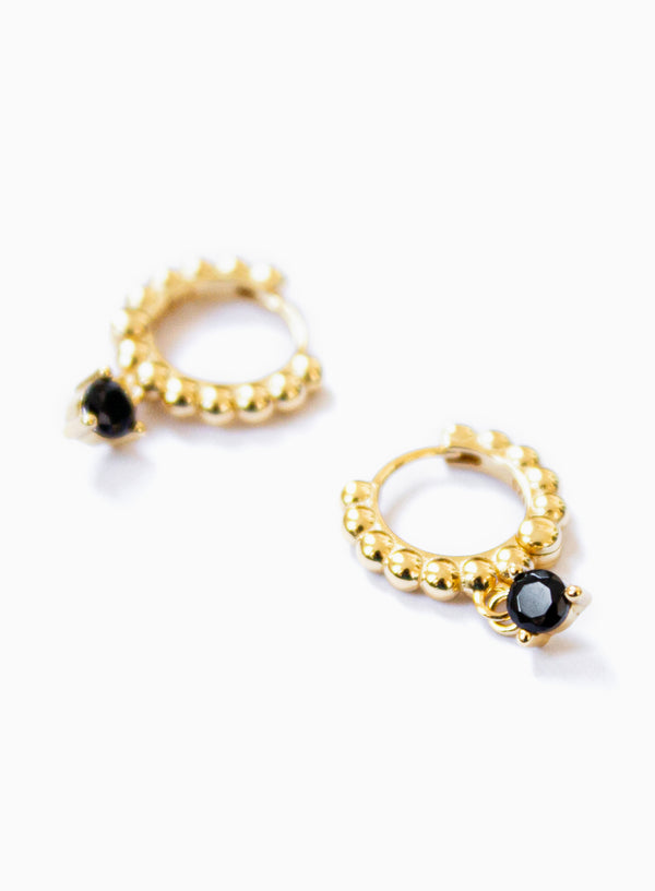 Ivy Black Gold Earrings