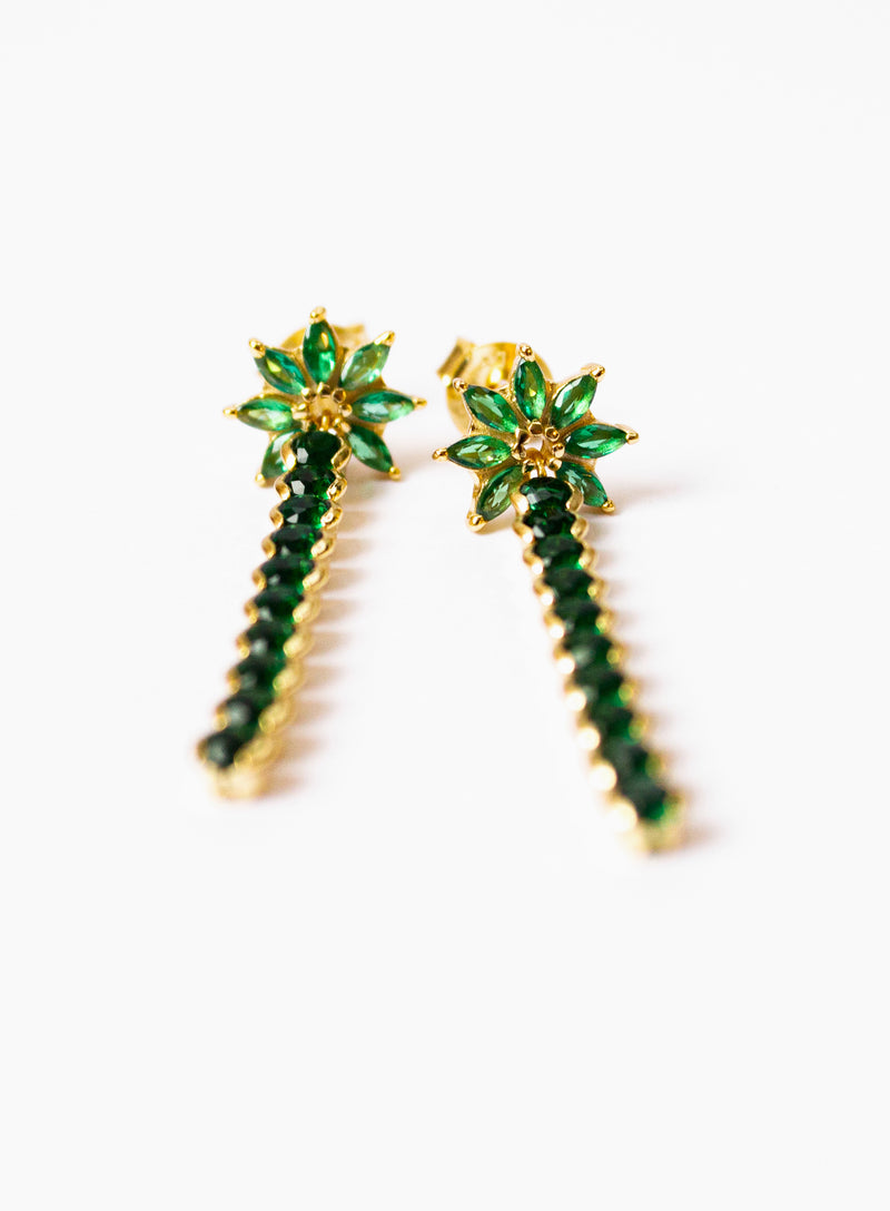 Ashley Green Gold Earrings