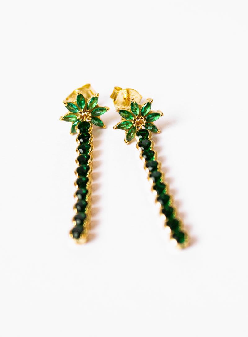 Ashley Green Gold Earrings