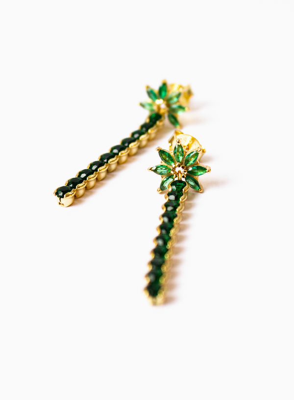 Ashley Green Gold Earrings