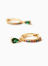 Lyssa Colours Green Gold Earrings