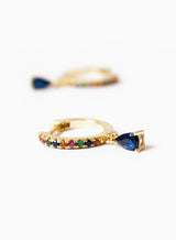 Lyssa Colours Blue Gold Earrings