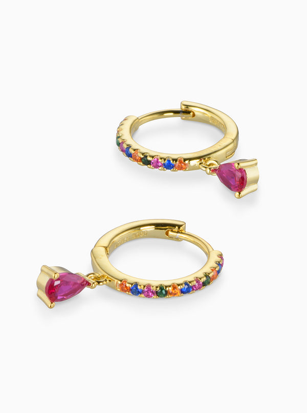 Lyssa Colours Pink Gold Earrings