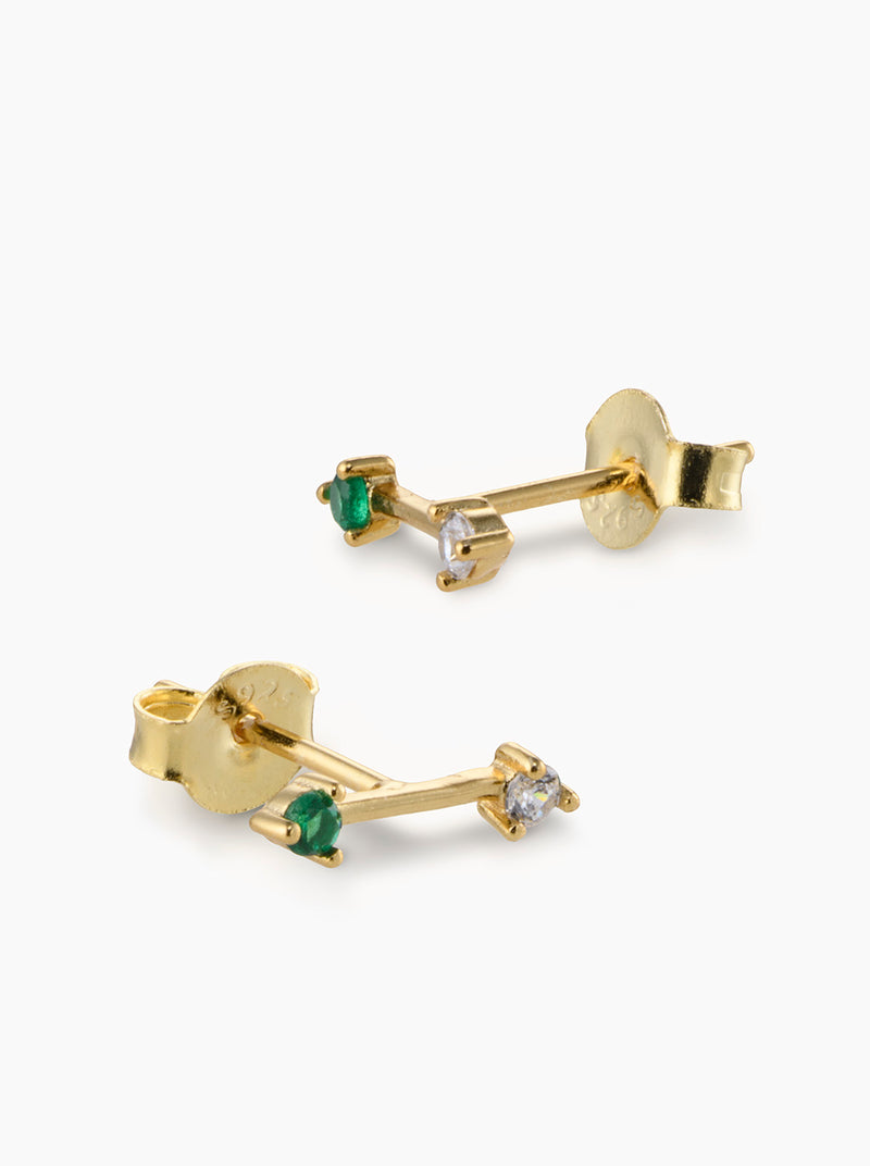 Arrow Green Gold Earrings