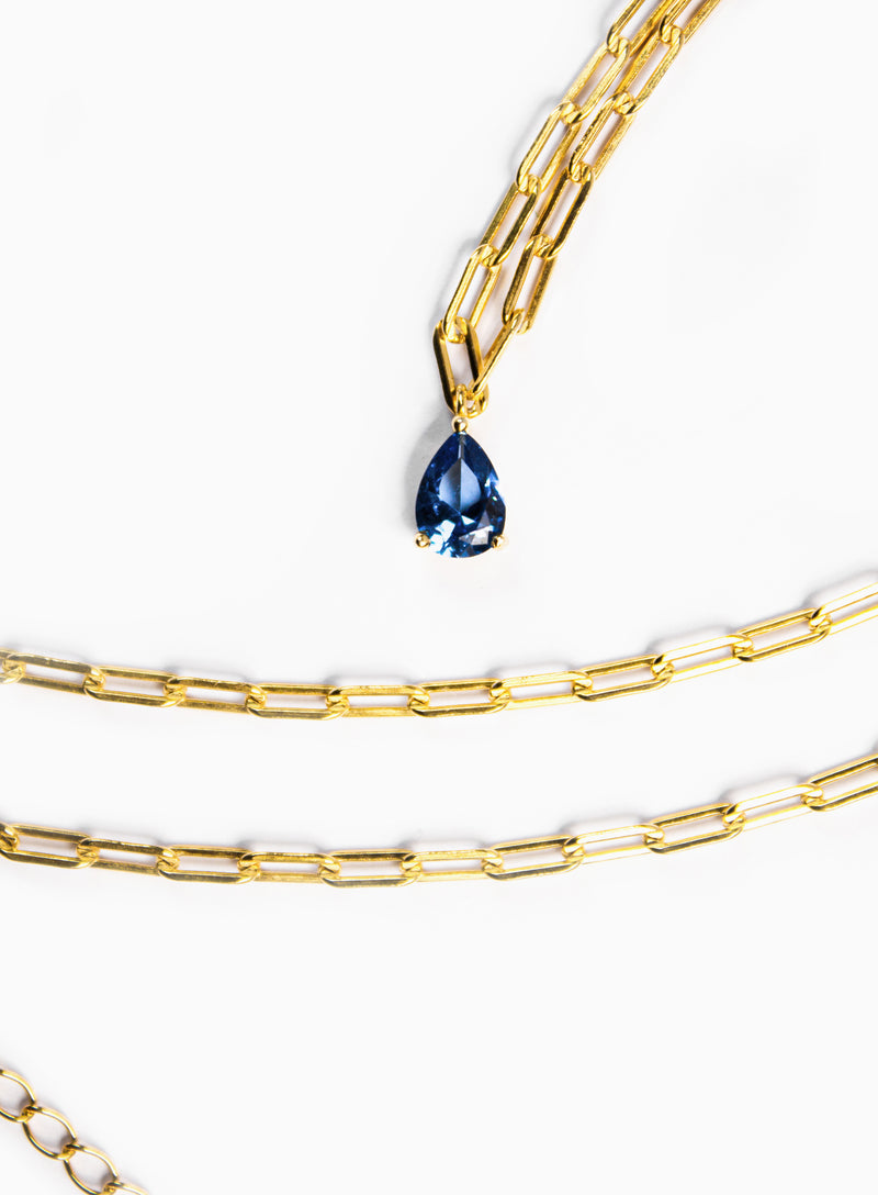 Amanda Blue Gold Necklace