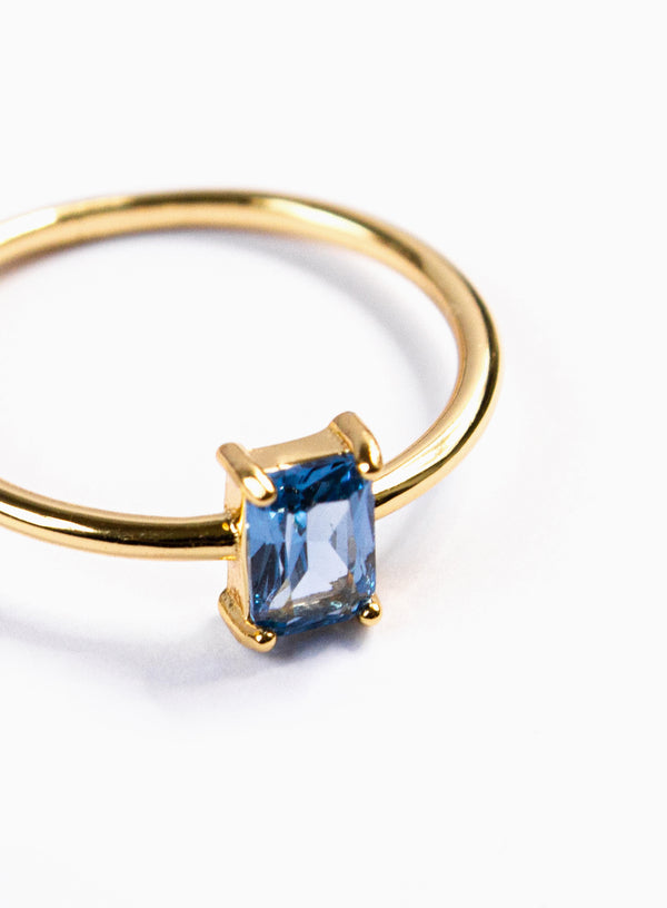 Blue Gold Ring