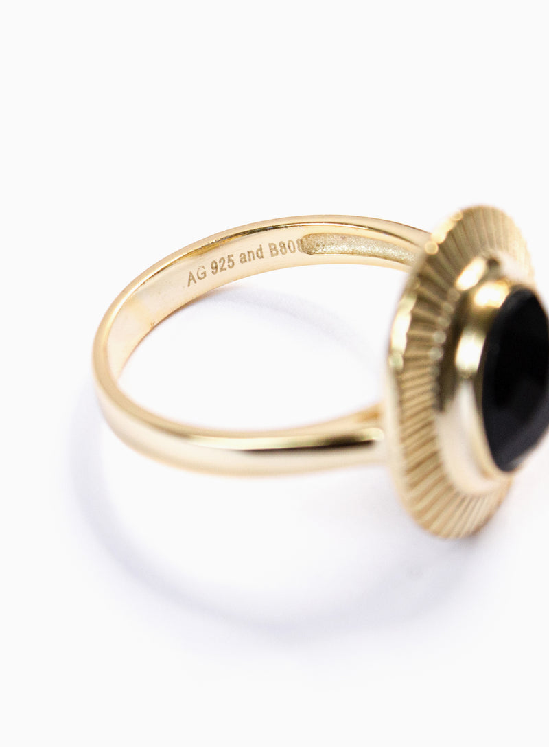 Alba Black Gold Ring